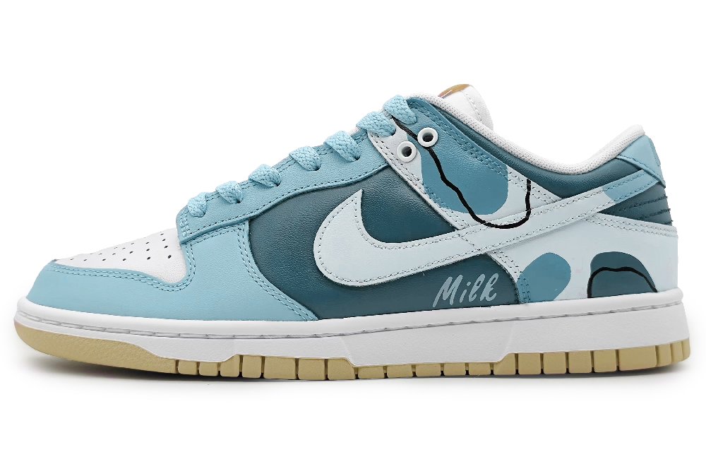 Nike Dunk Low Low-Top Skateboard Shoes Men's Blue White