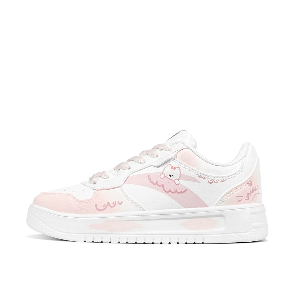 Anta Wear resistant And Lightweight Low Top Skateboard Shoes Women's Pink White