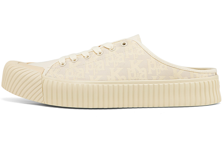 Kappa Wear-Resistant Wide Coverage Lightweight Low-Top Canvas Shoes Unisex White