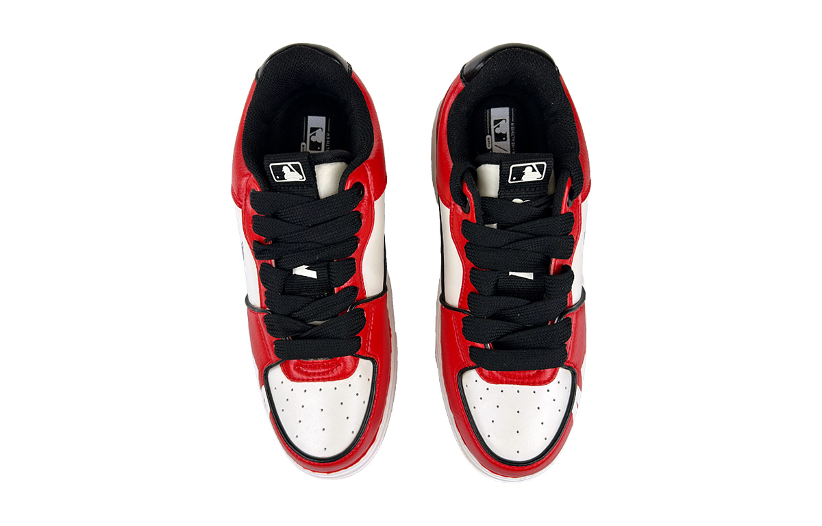 MLB Chunky Liner Impact Resistant Quick Dry Low-Top Skateboard Shoes Unisex Red White Black