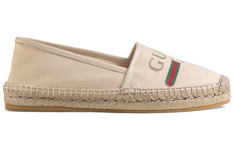 Gucci Wmns Logo Canvas Espadrilles 'Off White' Women's