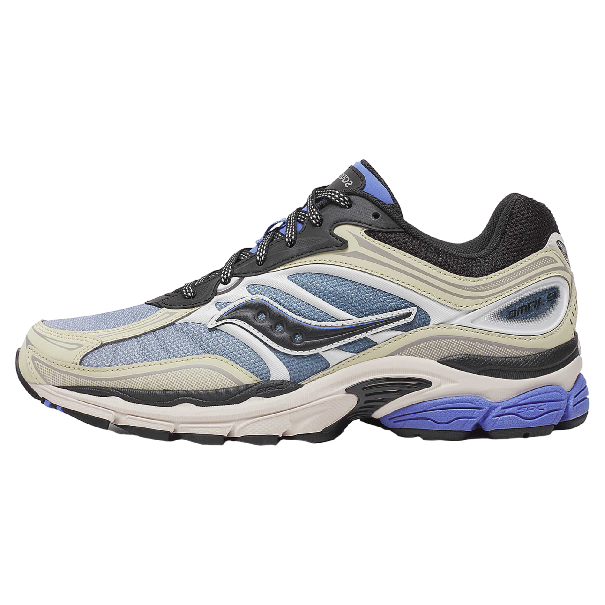 Saucony Pro Grid Omni All in 9 Breathable Running Shoes Unisex Gray Blue