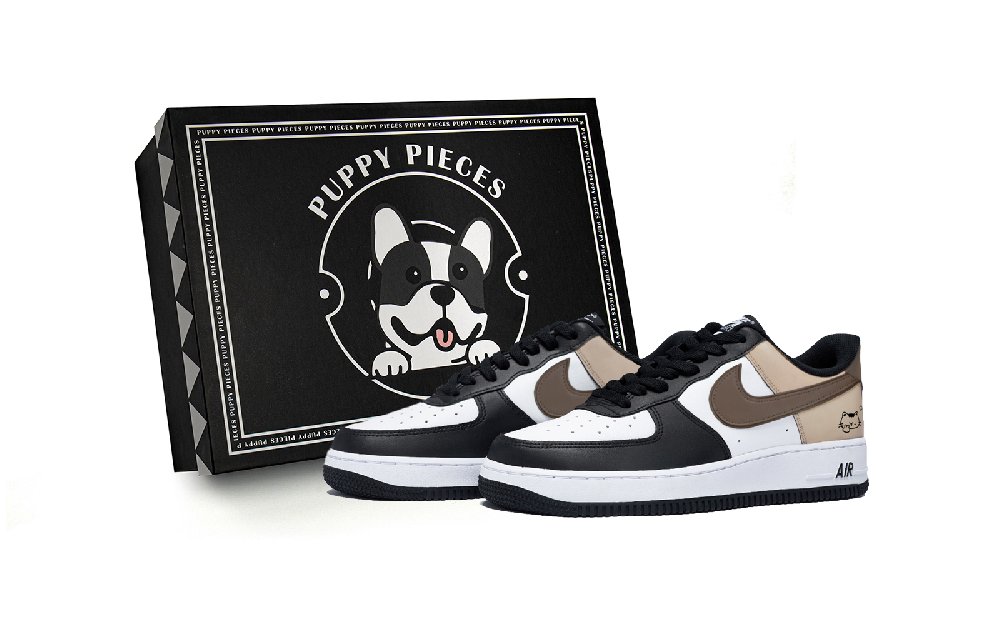 Nike Air Force 1 Puppy Fragment, Special Shoe Box Low Top Skateboard Shoes Men's White