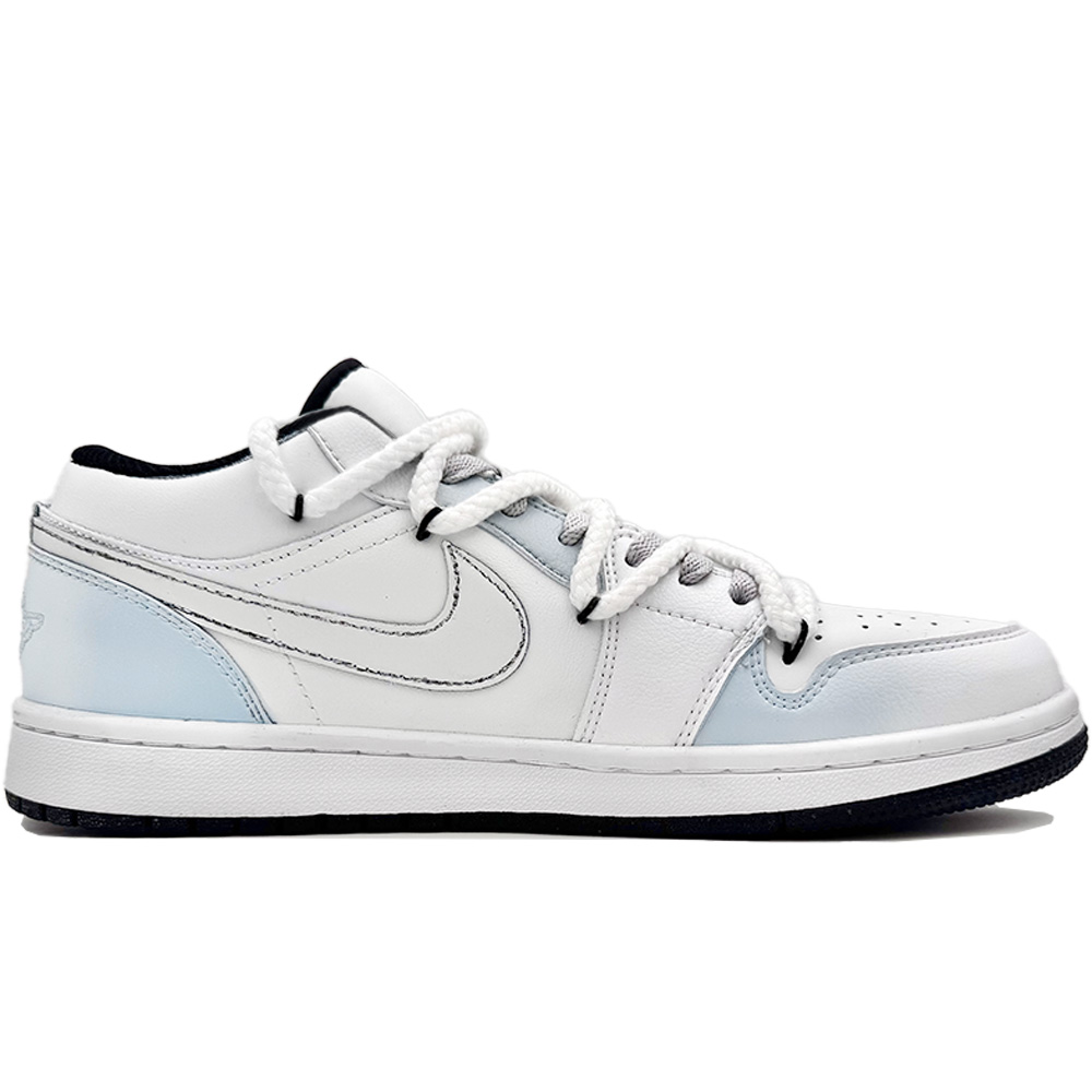 Jordan Air Jordan 1 Low top Vintage Basketball Shoes Unisex Blue White