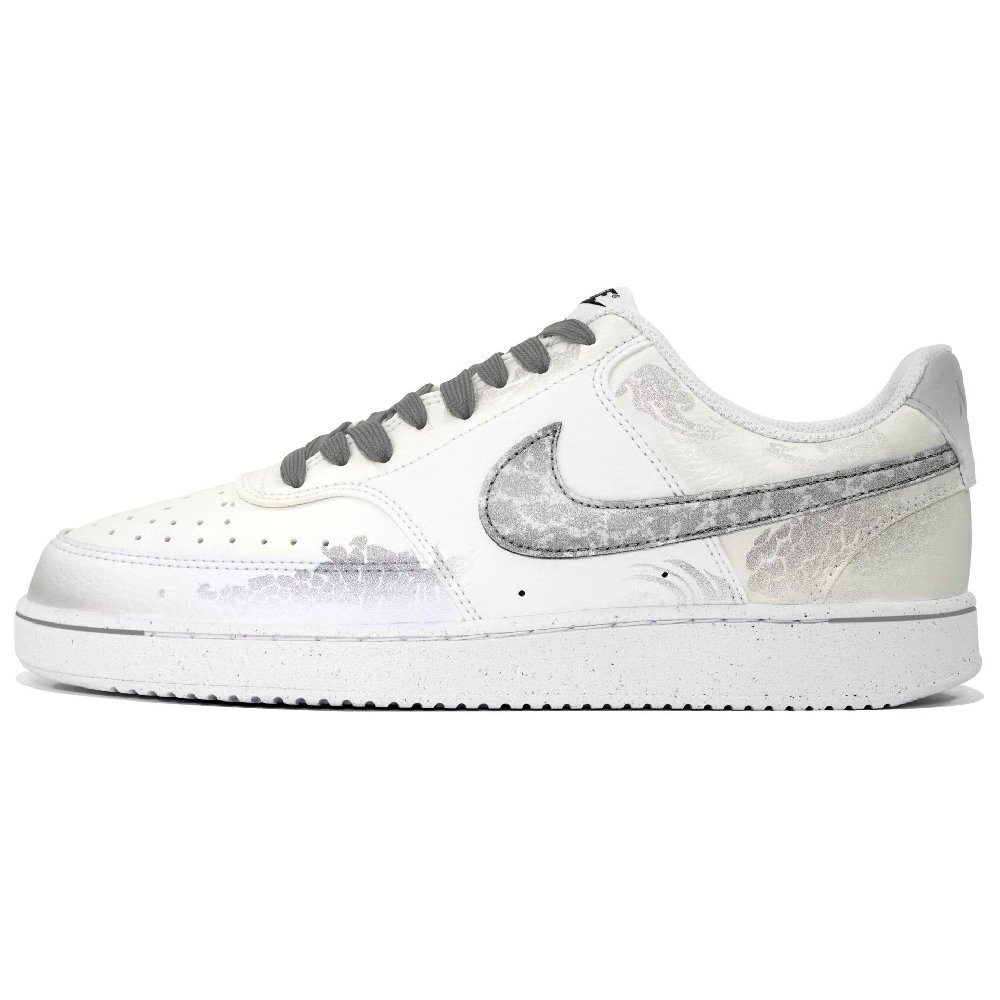 Nike Court Vision 1 Skateboard Shoes Men Low Top Silver