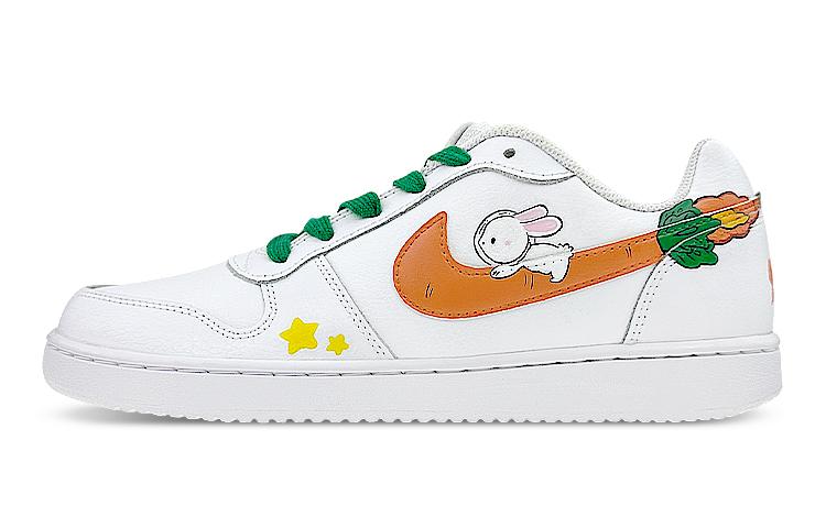 Nike EBERNON Low-Top Skateboard Shoes Women's Orange White