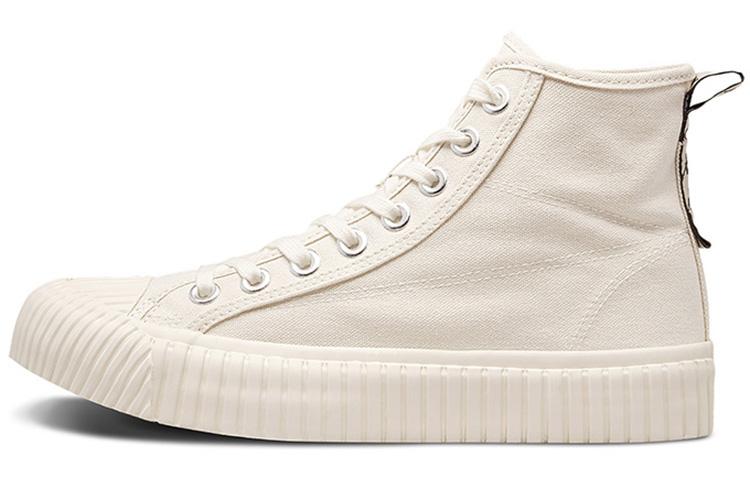 Kappa Slip-Resistant Cushioning High-Top Skateboard Shoes Unisex White