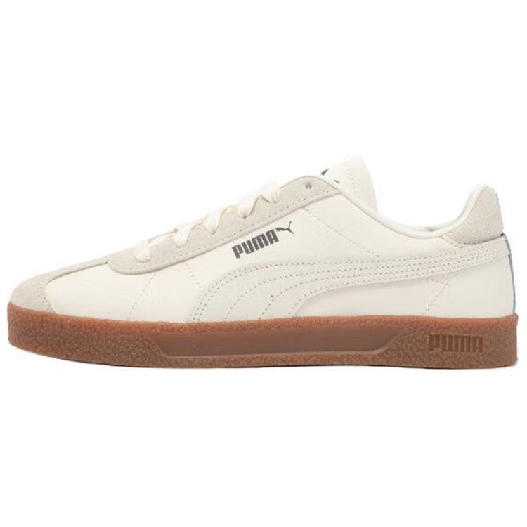 PUMA Club Low Top Skateboard Shoes Unisex Ecru