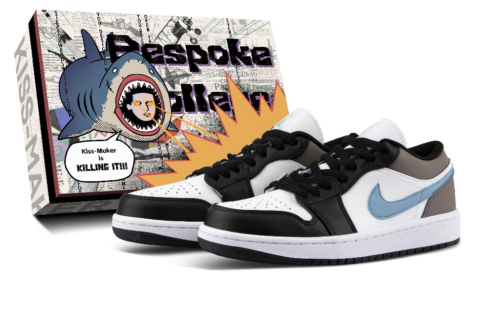 Jordan Air Jordan 1 Shock Absorbers Low Top Vintage Basketball Shoes Unisex Brown