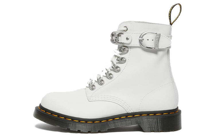 Dr.Martens 1460 Pascal Chain Leather Lace Up Boot 'White' Women's
