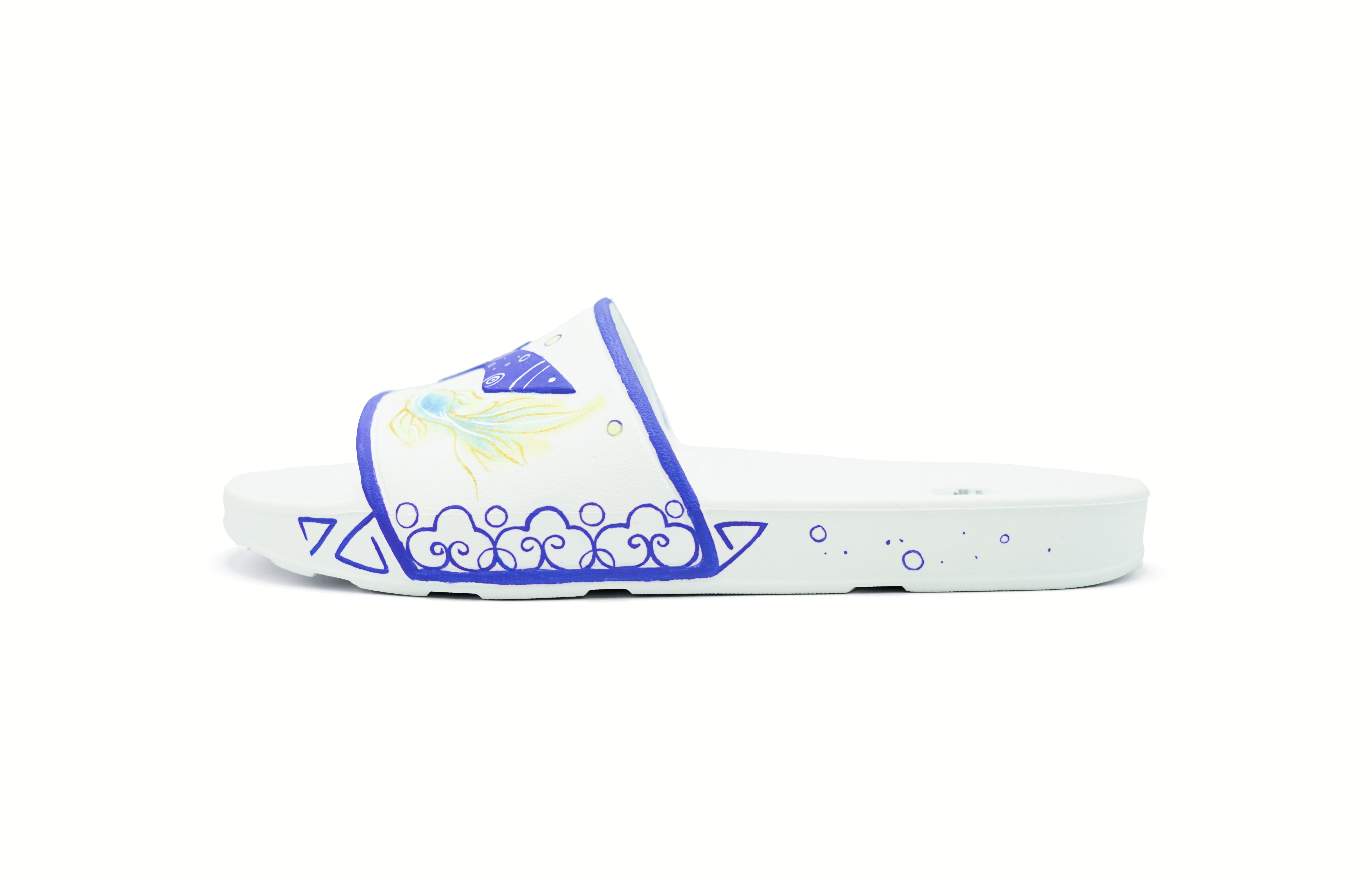 LiNing Slip-Resistant Odor-Resistant Quick-Dry Slide Slippers Unisex White Purple