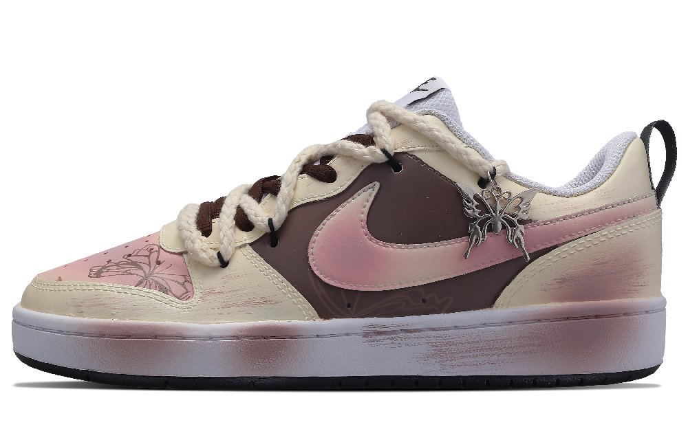 Nike Court Borough Series Skateboard Shoes Women's Low-Top Pink