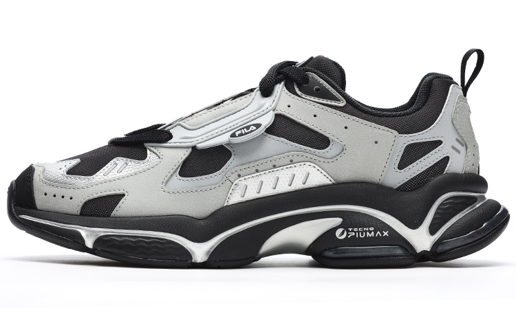 FILA FUSION Rjv D Low Top Casual Running Shoes Men's Silver Gray Black