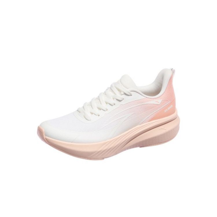 Anta Cloud Trail Cushioning Wear-Resistant Low-Top Training Running Shoes Women's Papyrus White Water Pink Orange