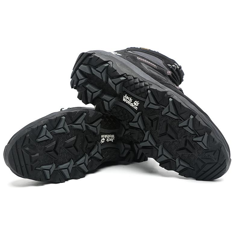 Jack Wolfskin Anti Slip Wear Resistant Mid Top Hiking Shoes Men's Black купить в интернет-магазине Yoocart с быстрой доставкой по России.