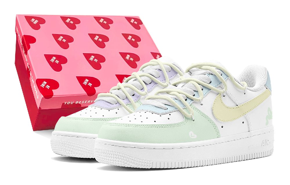 Nike Air Force 1 Slip Resistant Low Top Skateboard Shoes Men's Purple Blue