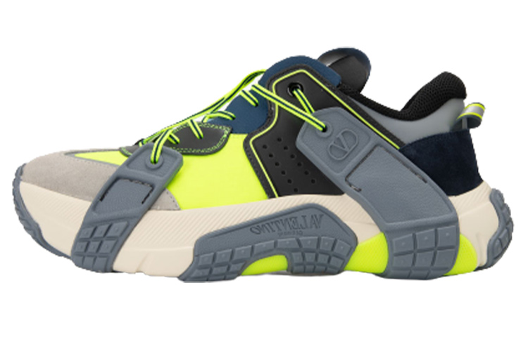 Valentino VLTN Wod Cushioning Low Top Sports Casual Shoes Men's Gray Yellow