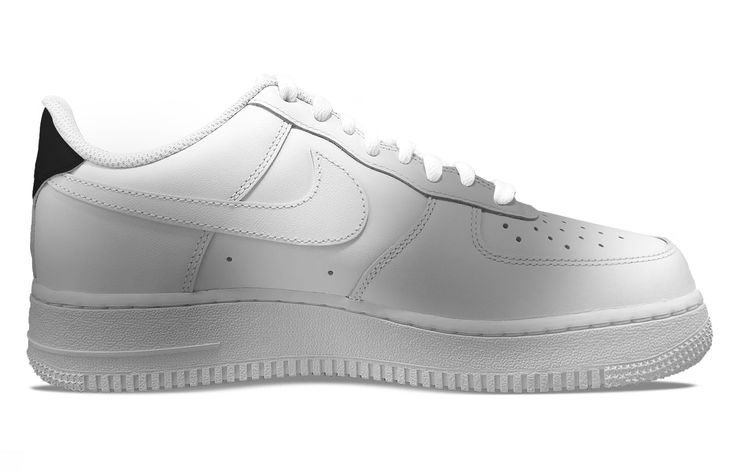 Nike Air Force 1 Evil Smiley Face Low top Skateboard Shoes Men's Gray White