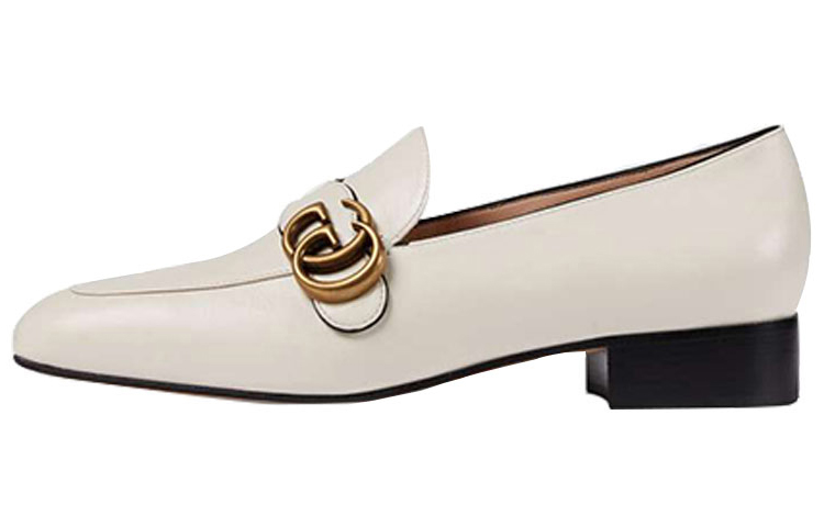 GUCCI Double G Block Heel High Heels Women's White