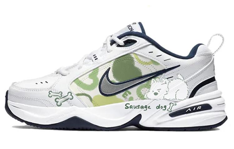 Nike Air Monarch 4 Cushioning Anti-Slip And Wear-Resistant Support Low-Top Chunky Sneakers Unisex Blue White