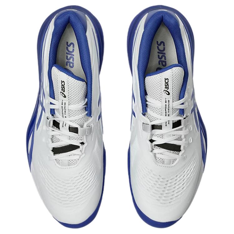 Asics GEL RESOLUTION X Abrasion Resistant Support Low Top Tennis Shoes Men's White Blue купить в интернет-магазине Yoocart с быстрой доставкой по России.