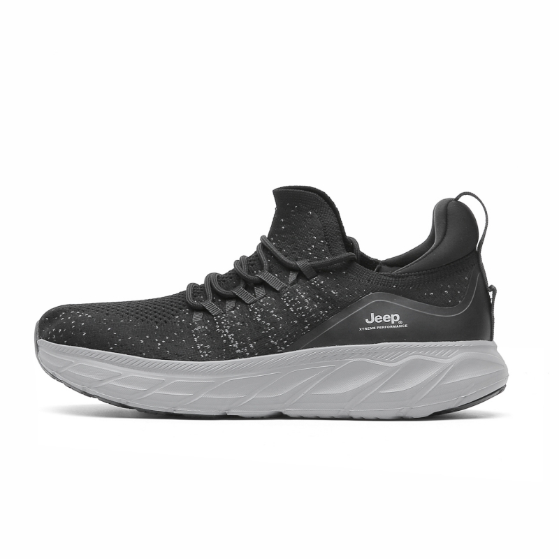 Jeep Cushioned Wear-Resistant Breathable Rebound Low-Top Casual Shoes Men's Black
