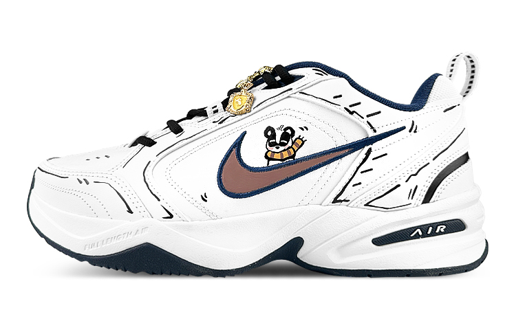 Nike Air Monarch 4 Height Increasing Low-Top Chunky Sneakers Unisex Coffee White