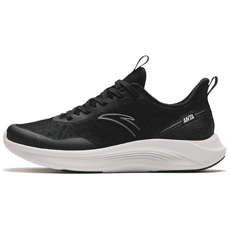 Anta Nebula Cushioning, Slip Resistant, And Abrasion Resistant Low Top Casual Running Shoes Women's Black