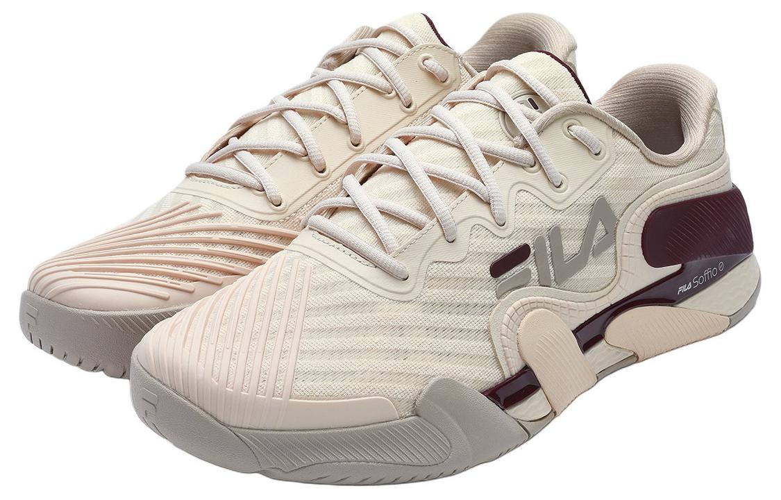 FILA POTENZA Heat Output Abrasion Resistant Breathable Support Low Top Tennis Shoes Men's Ecru