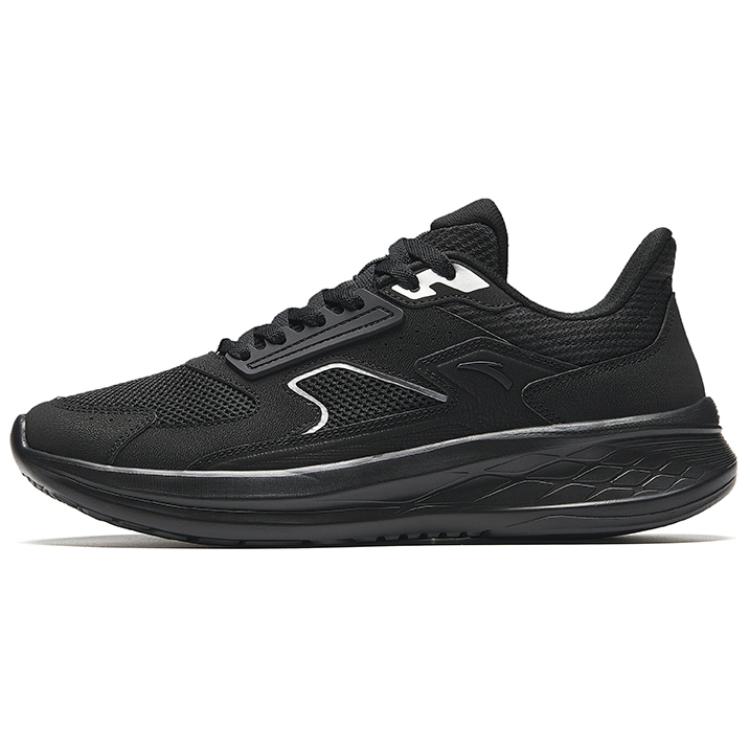 Anta Running Collection Cushioned Slip-Resistant Low-Top Casual Running Shoes Men's Basic Black