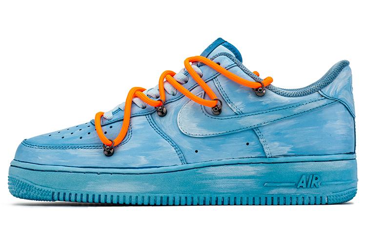 Nike Air Force 1 Anti-Slip Wear-Resistant Low-Top Skateboard Shoes Men's Blue