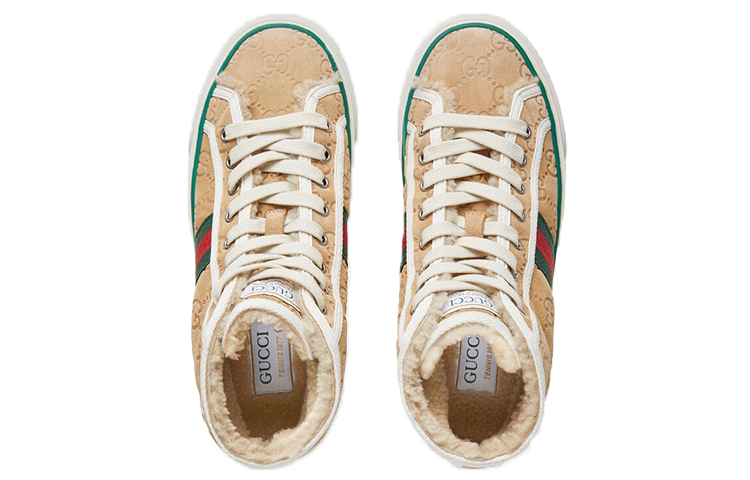 GUCCI Tennis 1977 High Gg Brown Suede Women's купить в интернет-магазине Yoocart с быстрой доставкой по России.