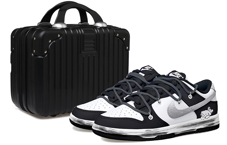 Nike Dunk Anti-Slip Wear-Resistant Low-Top Skateboard Shoes GS Black White