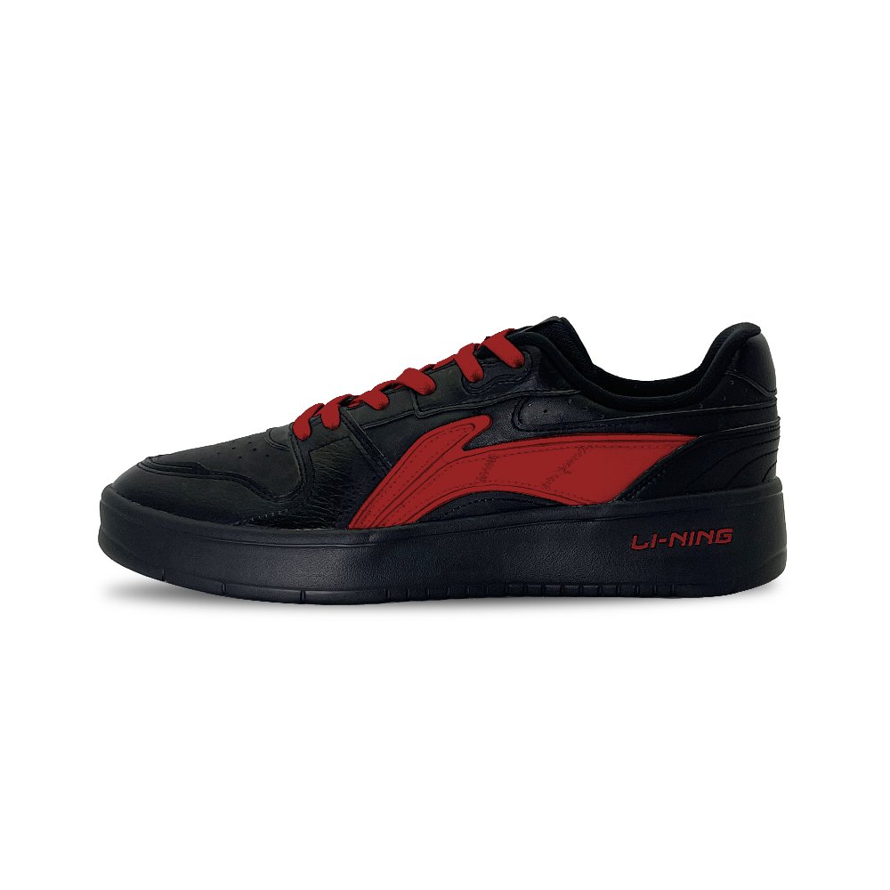 LiNing Acer Truncatum Anti Slip Wear Resistant Low Top Skateboard Shoes Men's Black Red
