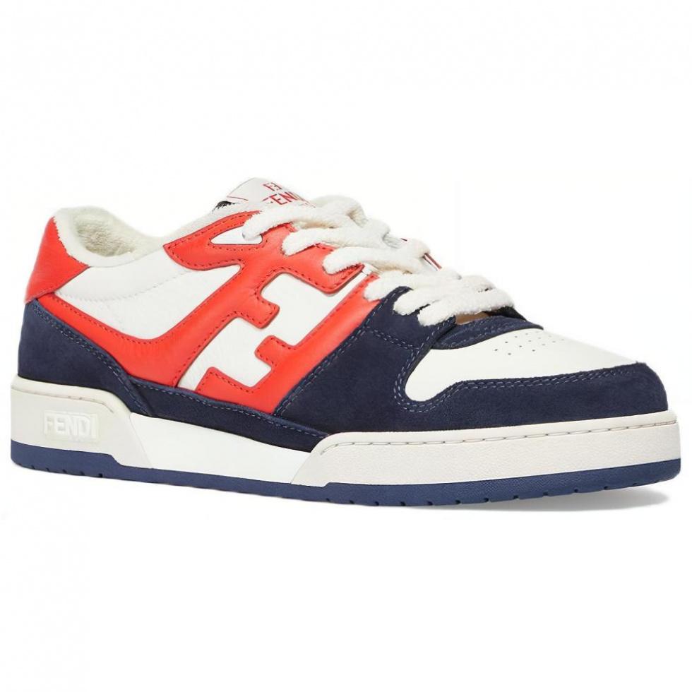 FENDI Match Low Top Suede 'Navy Orange' купить в интернет-магазине Yoocart с быстрой доставкой по России.