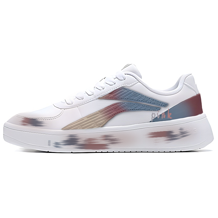 LiNing Slip Resistant, Abrasion Resistant, Lightweight Low Top Skateboard Shoes Unisex White Yellow Red Blue