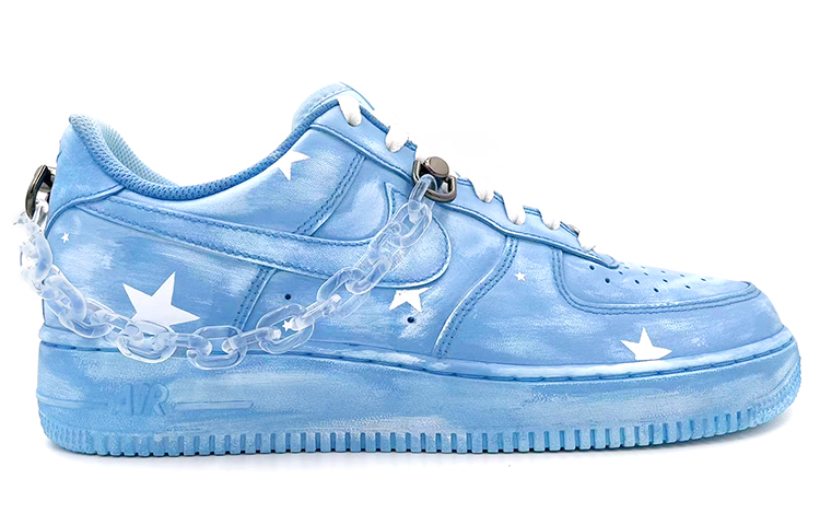 Nike Air Force 1 Air Force 1 Low Top Skateboard Shoes Men's Blue