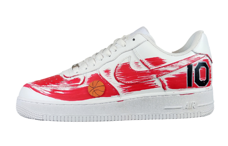 Nike Air Force 1 Low Air Force 1 Low-Top Skateboard Shoes Men's White Red