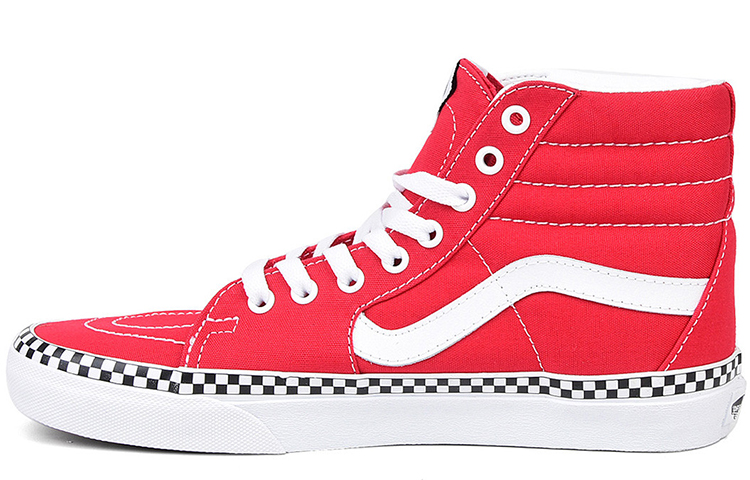 Vans SK8 Hi Check Foxing - Racing Red