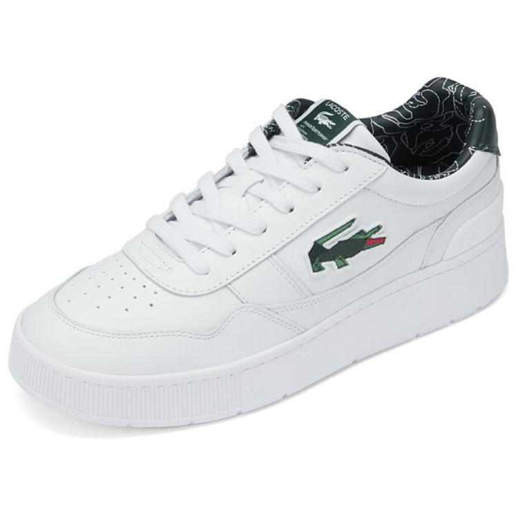LACOSTE Low-Top Skateboard Shoes Men's White/Dark Green купить в интернет-магазине Yoocart с быстрой доставкой по России.