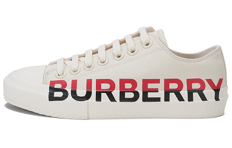 Burberry Canvas Shoes Women's Low Top Cream