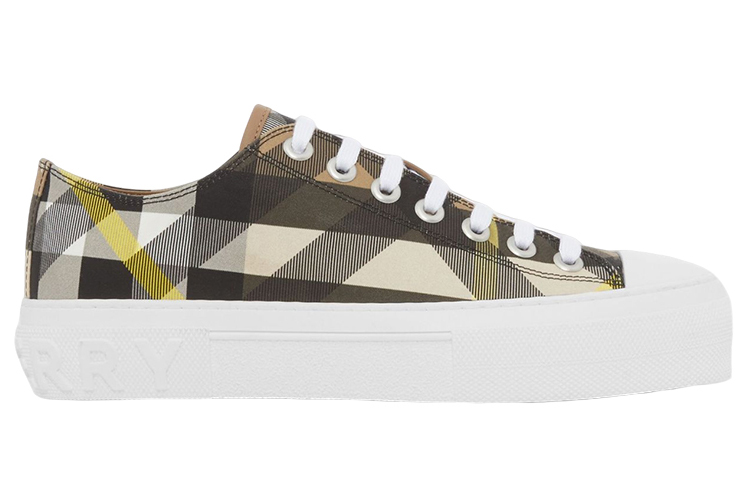 Burberry Exaggerated Check Cotton Sneakers Wheat Women's купить в интернет-магазине Yoocart с быстрой доставкой по России.