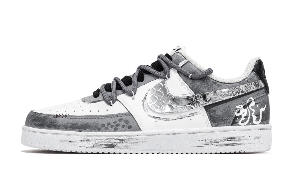 Nike Court Vision 1 Skateboard Shoes Men Low Top Black/White