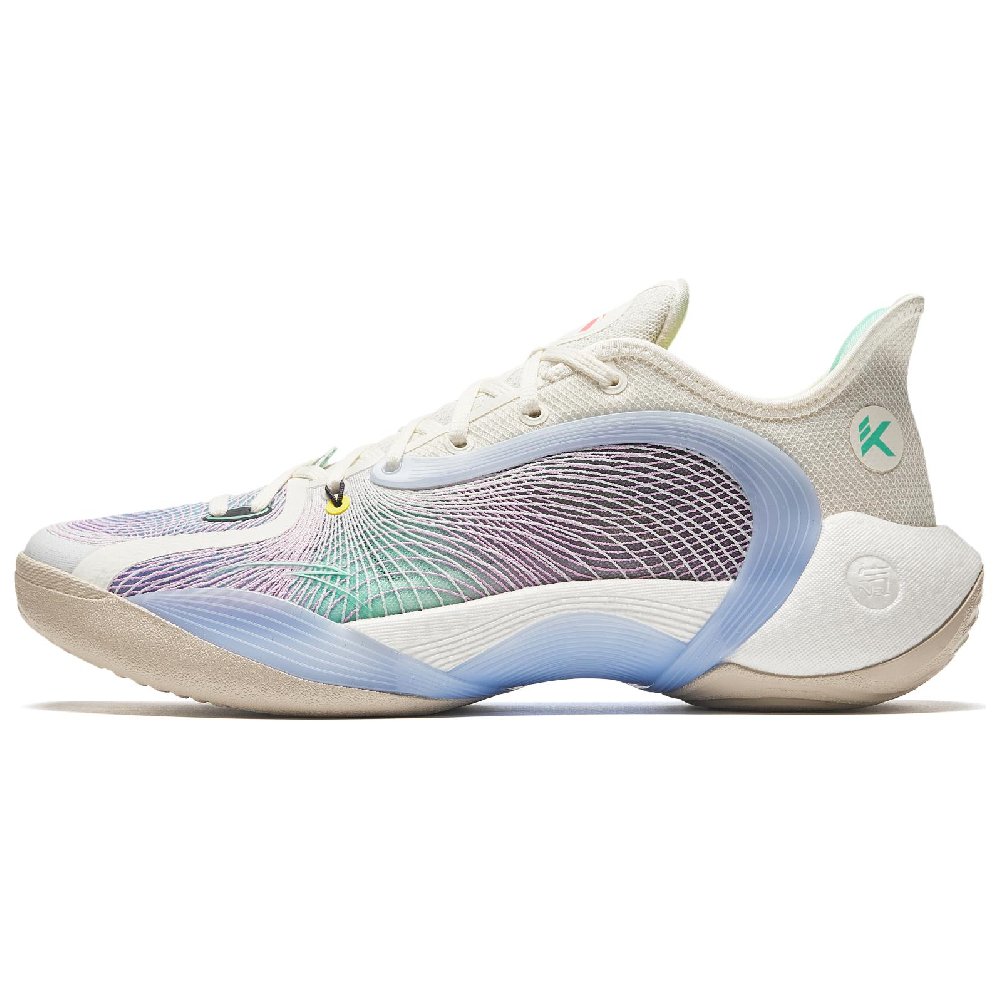 Anta 3-Point Rain 2 Cushioned Slip-Resistant Low-Top Basketball Shoes Men's White Gray Blue