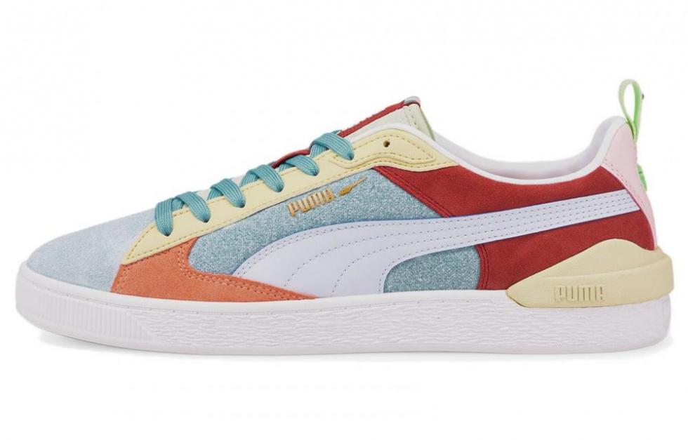 PUMA Suede Block Wt Foam Strip 2 'Blue Red White'