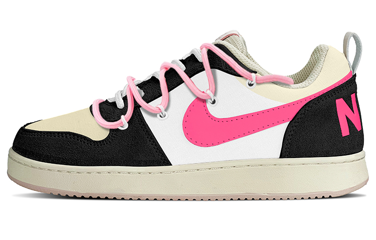 Nike Court Borough Low PRM Low-Top Skateboard Shoes Women's Black Pink