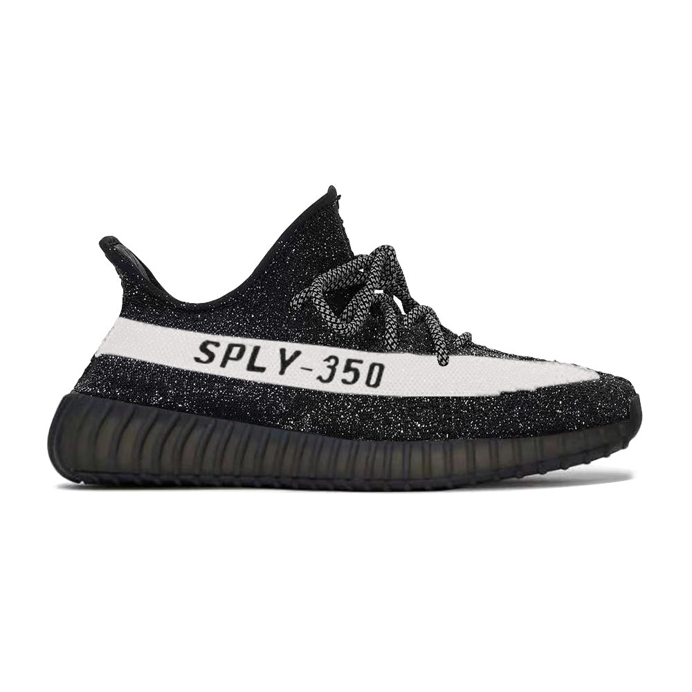 Adidas Originals Yeezy Boost 350 Abrasion Resistant Low Top Casual Shoes Unisex Black White