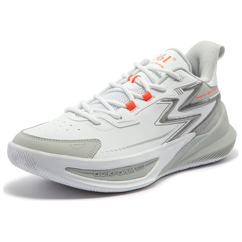 361° Big3 Team Cushioning Anti-Slip And Wear-Resistant Low-Top Basketball Shoes Men's White Gray
