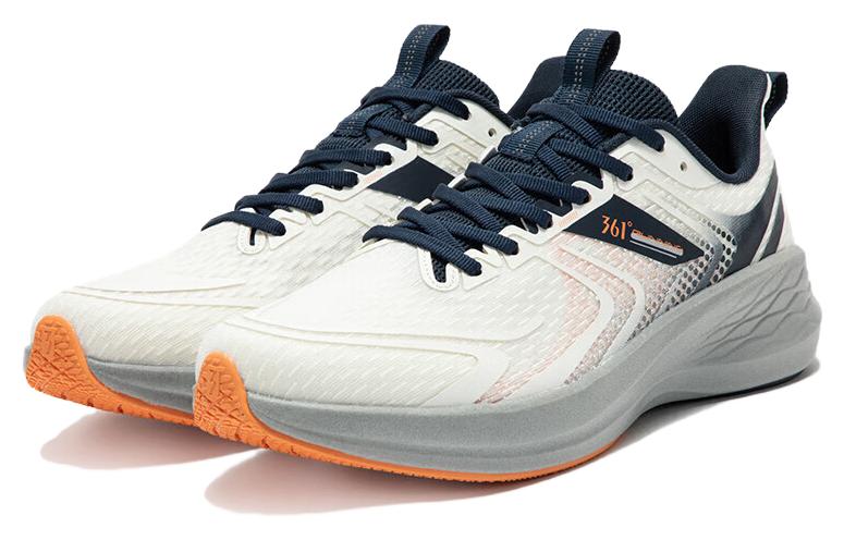 361° QU!KFOAM Cushioning Anti-Slip And Wear-Resistant Low-Top Running Shoes Men's White Blue