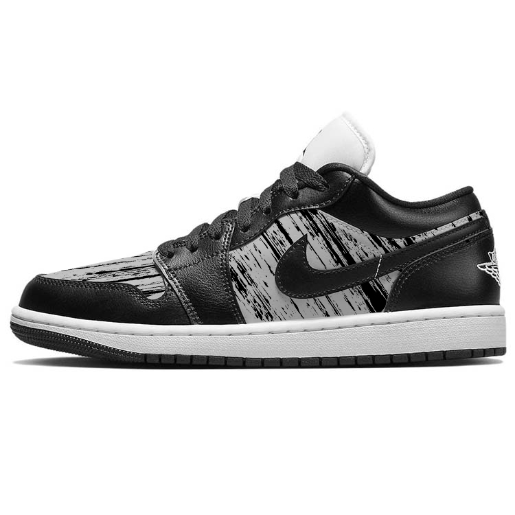 JORDAN Air JORDAN 1 Vintage Basketball Shoes Women's Low Top Black/Gray